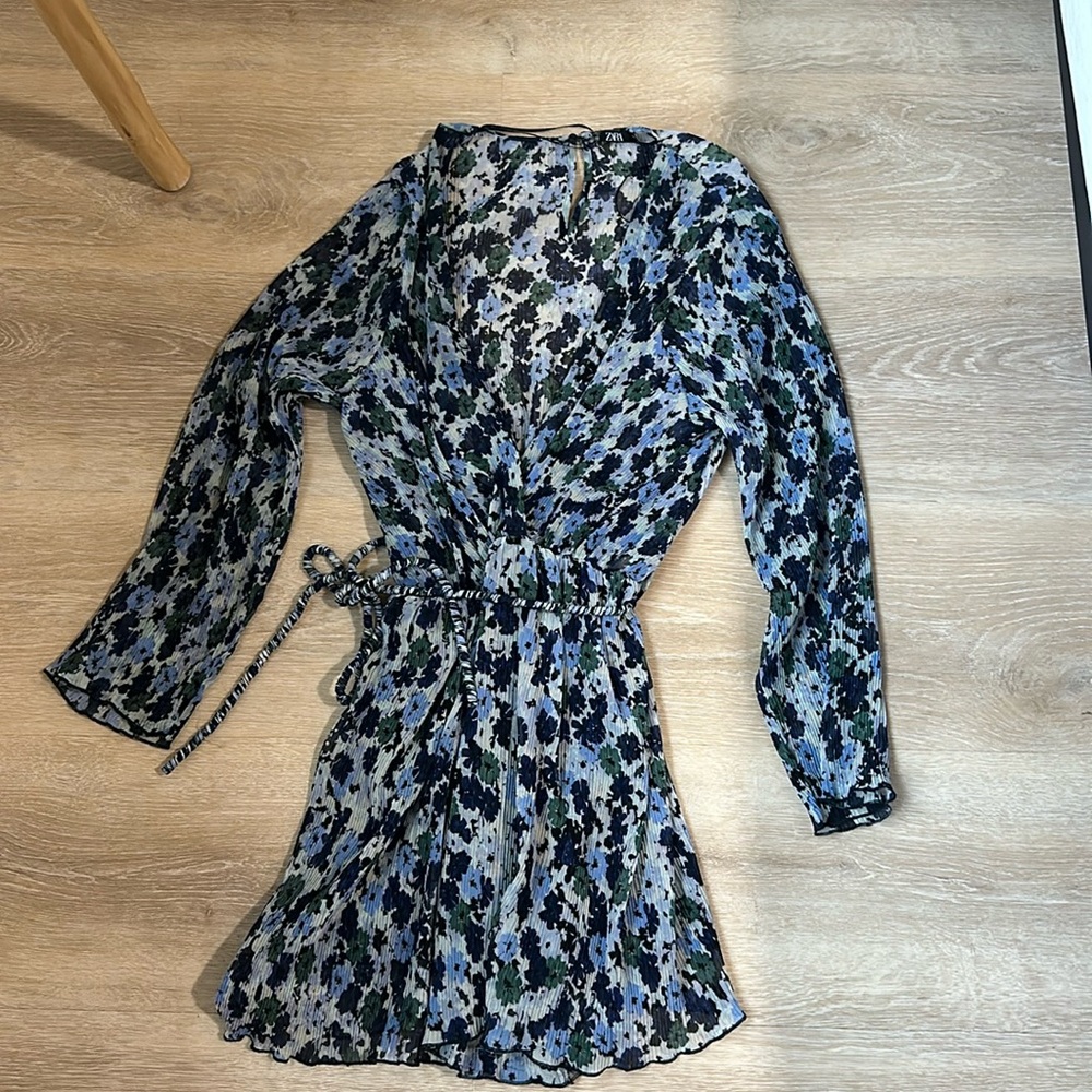 Blue floral romper